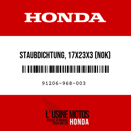 image de 91206-968-003 STAUBDICHTUNG, 17X23X3 (NOK)
