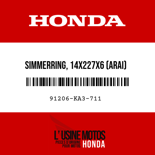 image de 91206-KA3-711 SIMMERRING, 14X227X6 (ARAI)