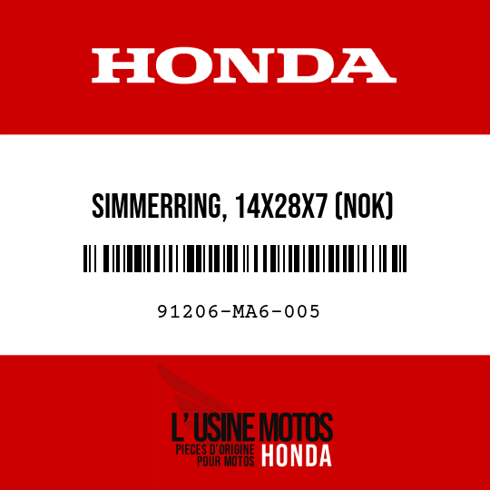 image de 91206-MA6-005 SIMMERRING, 14X28X7 (NOK)