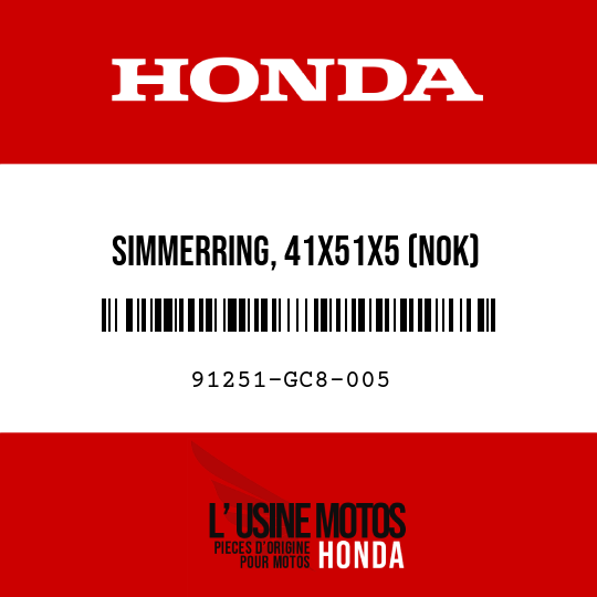 image de 91251-GC8-005 SIMMERRING, 41X51X5 (NOK)