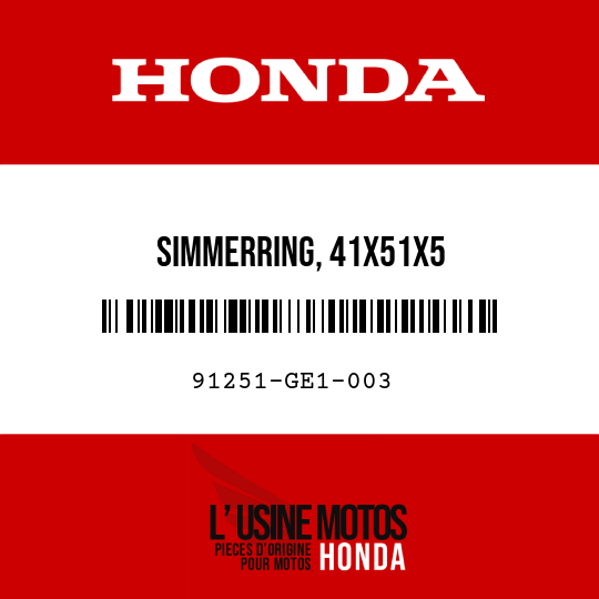 image de 91251-GE1-003 SIMMERRING, 41X51X5