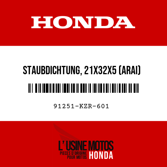 image de 91251-KZR-601 STAUBDICHTUNG, 21X32X5 (ARAI)