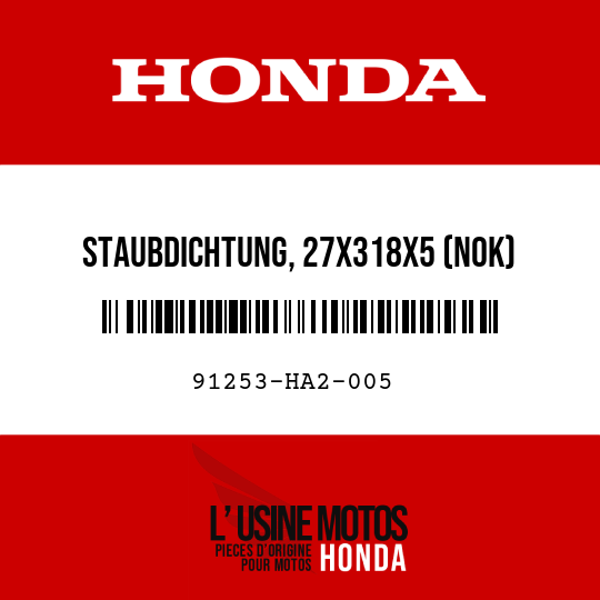 image de 91253-HA2-005 STAUBDICHTUNG, 27X318X5 (NOK)