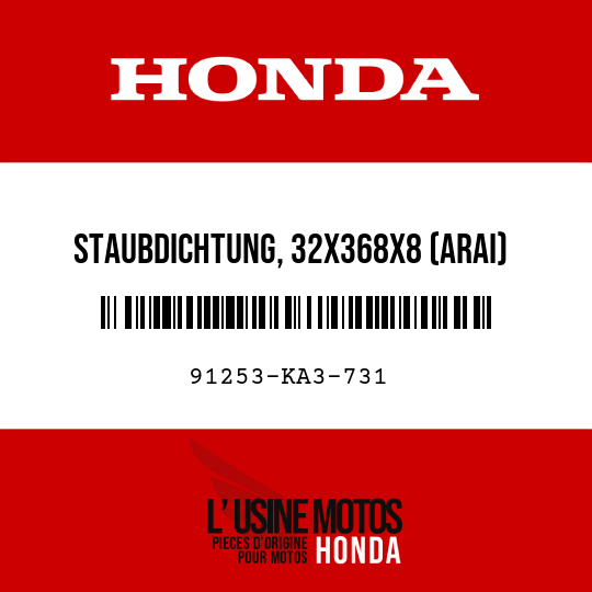 image de 91253-KA3-731 STAUBDICHTUNG, 32X368X8 (ARAI)