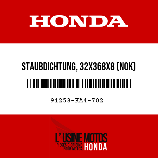 image de 91253-KA4-702 STAUBDICHTUNG, 32X368X8 (NOK)