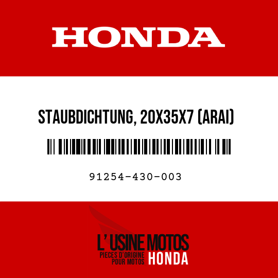 image de 91254-430-003 STAUBDICHTUNG, 20X35X7 (ARAI)