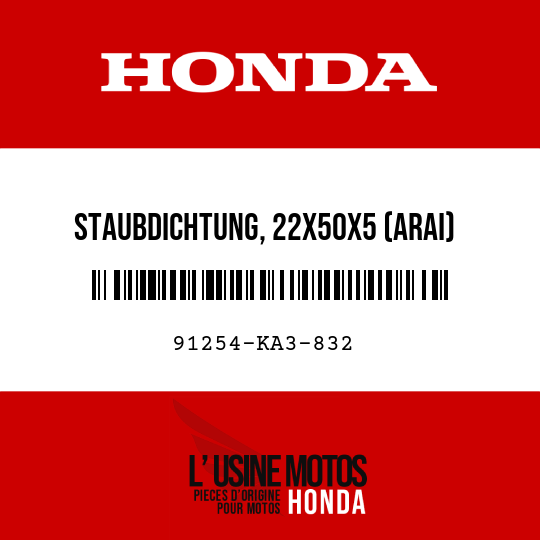 image de 91254-KA3-832 STAUBDICHTUNG, 22X50X5 (ARAI)