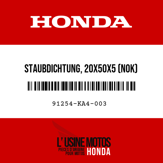 image de 91254-KA4-003 STAUBDICHTUNG, 20X50X5 (NOK)