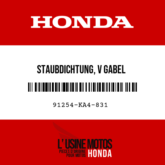 image de 91254-KA4-831 STAUBDICHTUNG, V GABEL