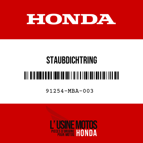 image de 91254-MBA-003 STAUBDICHTRING