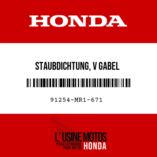 image de 91254-MR1-671 STAUBDICHTUNG, V GABEL