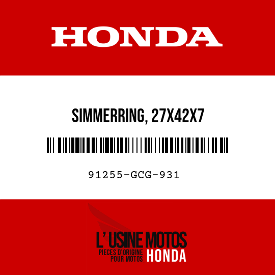 image de 91255-GCG-931 SIMMERRING, 27X42X7