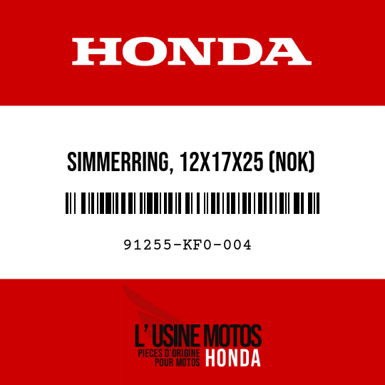 image de 91255-KF0-004 SIMMERRING, 12X17X25 (NOK)