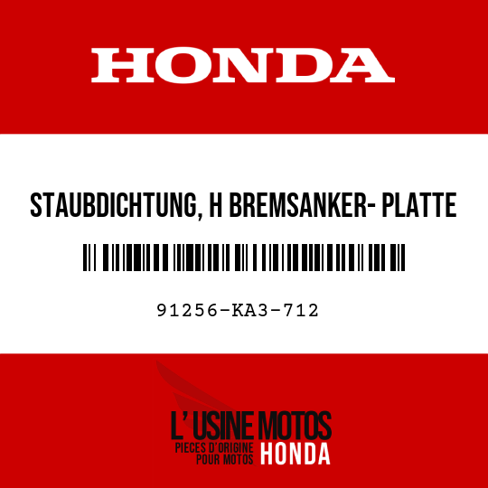 image de 91256-KA3-712 STAUBDICHTUNG, H BREMSANKER- PLATTE (ARAI)