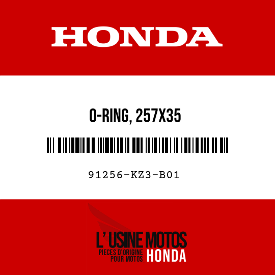 image de 91256-KZ3-B01 O-RING, 257X35