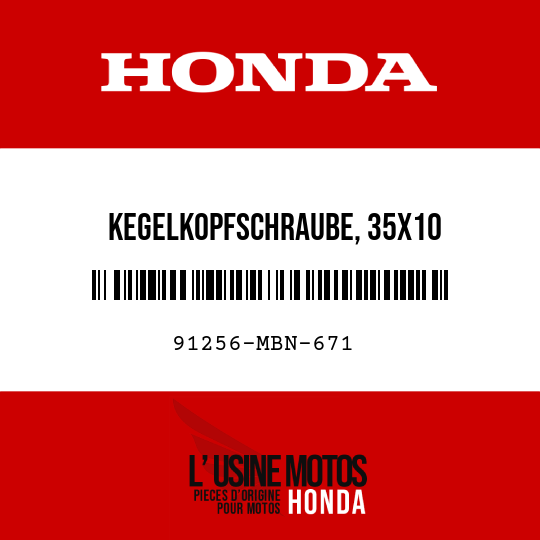 image de 91256-MBN-671 KEGELKOPFSCHRAUBE, 35X10