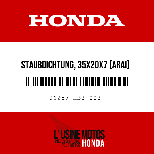 image de 91257-HB3-003 STAUBDICHTUNG, 35X20X7 (ARAI)