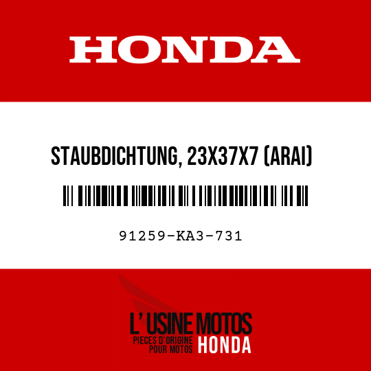 image de 91259-KA3-731 STAUBDICHTUNG, 23X37X7 (ARAI)