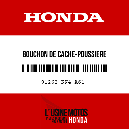 image de 91262-KN4-A61 BOUCHON DE CACHE-POUSSIERE