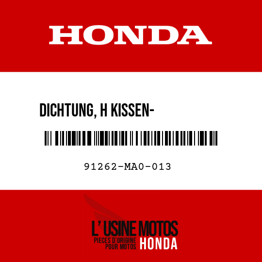 image de 91262-MA0-013 DICHTUNG, H KISSEN-          VERBINDUNGSSTANGE (ARAI)