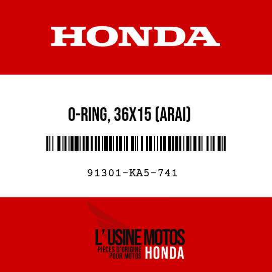 image de 91301-KA5-741 O-RING, 36X15 (ARAI)