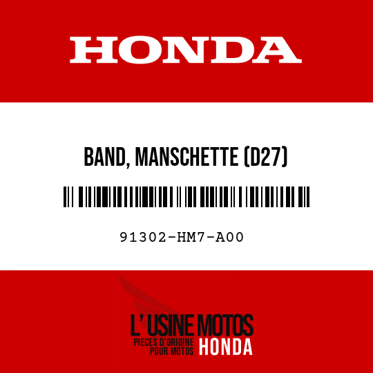 image de 91302-HM7-A00 BAND, MANSCHETTE (D27)