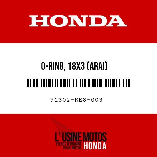 image de 91302-KE8-003 O-RING, 18X3 (ARAI)