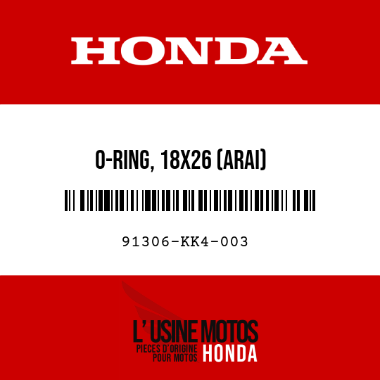 image de 91306-KK4-003 O-RING, 18X26 (ARAI)