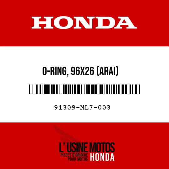 image de 91309-ML7-003 O-RING, 96X26 (ARAI)