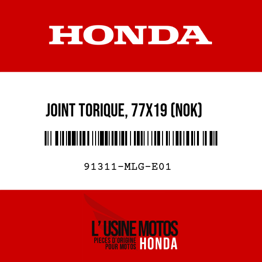 image de 91311-MLG-E01 JOINT TORIQUE, 77X19 (NOK)