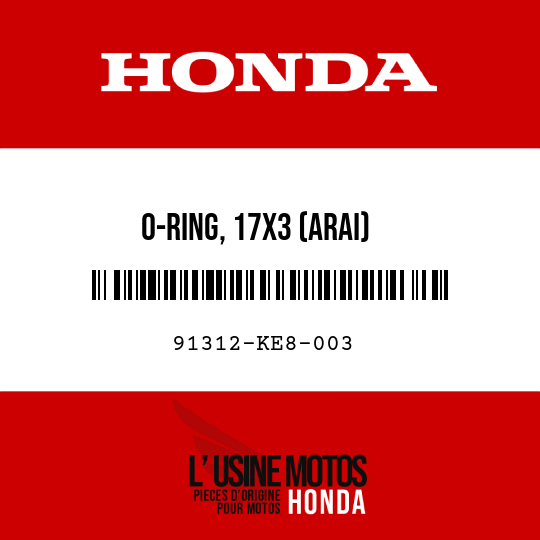 image de 91312-KE8-003 O-RING, 17X3 (ARAI)