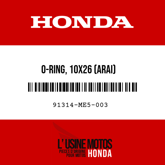 image de 91314-ME5-003 O-RING, 10X26 (ARAI)