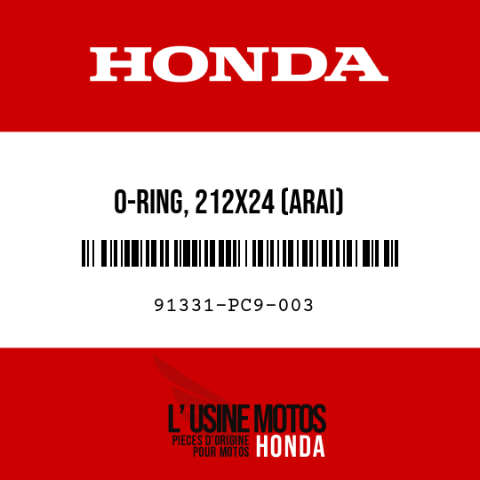 image de 91331-PC9-003 O-RING, 212X24 (ARAI)