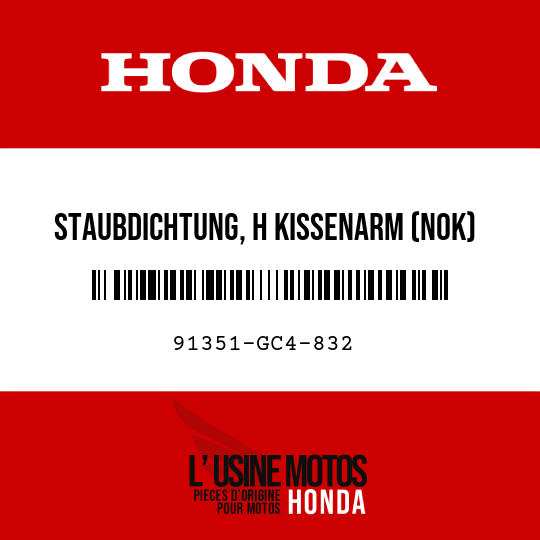 image de 91351-GC4-832 STAUBDICHTUNG, H KISSENARM (NOK)
