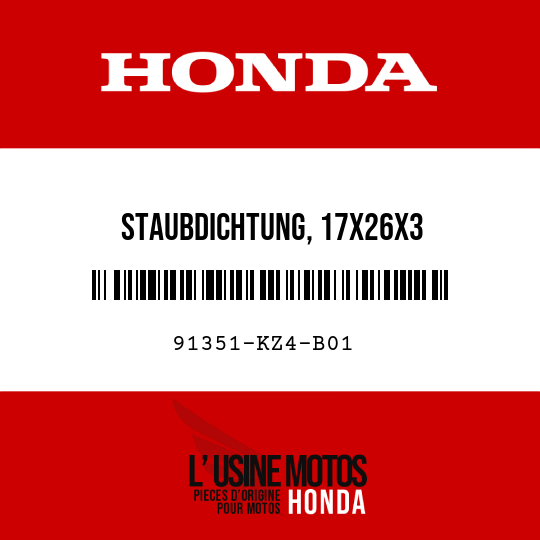 image de 91351-KZ4-B01 STAUBDICHTUNG, 17X26X3