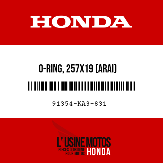 image de 91354-KA3-831 O-RING, 257X19 (ARAI)