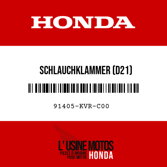 image de 91405-KVR-C00 SCHLAUCHKLAMMER (D21)