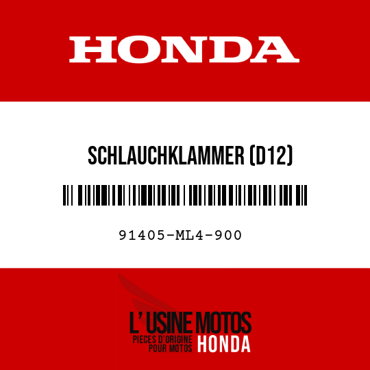 image de 91405-ML4-900 SCHLAUCHKLAMMER (D12)