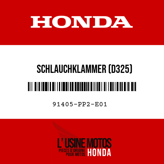 image de 91405-PP2-E01 SCHLAUCHKLAMMER (D325)