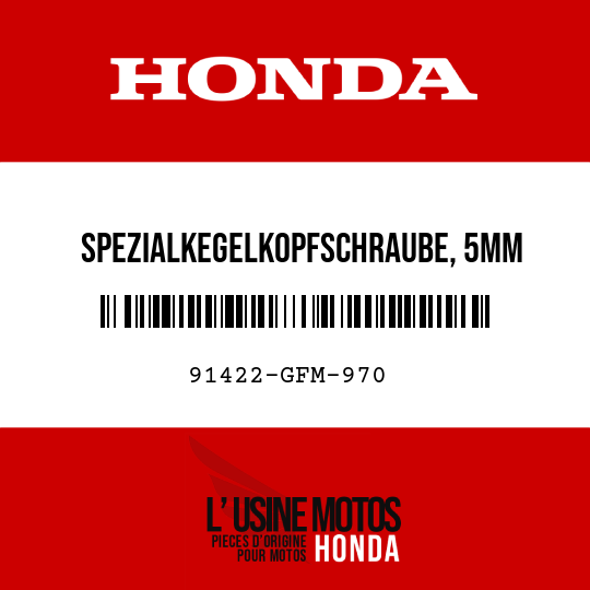 image de 91422-GFM-970 SPEZIALKEGELKOPFSCHRAUBE, 5MM