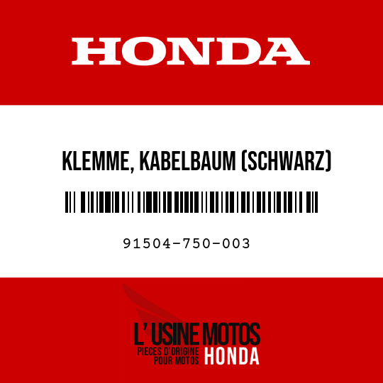 image de 91504-750-003 KLEMME, KABELBAUM (SCHWARZ)