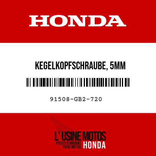 image de 91508-GB2-720 KEGELKOPFSCHRAUBE, 5MM