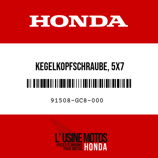 image de 91508-GC8-000 KEGELKOPFSCHRAUBE, 5X7