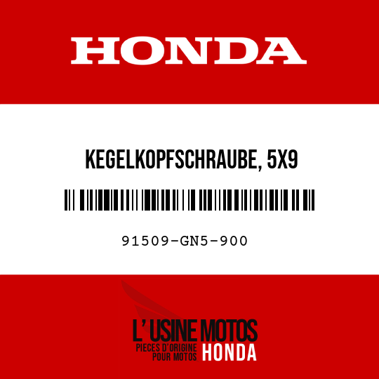 image de 91509-GN5-900 KEGELKOPFSCHRAUBE, 5X9