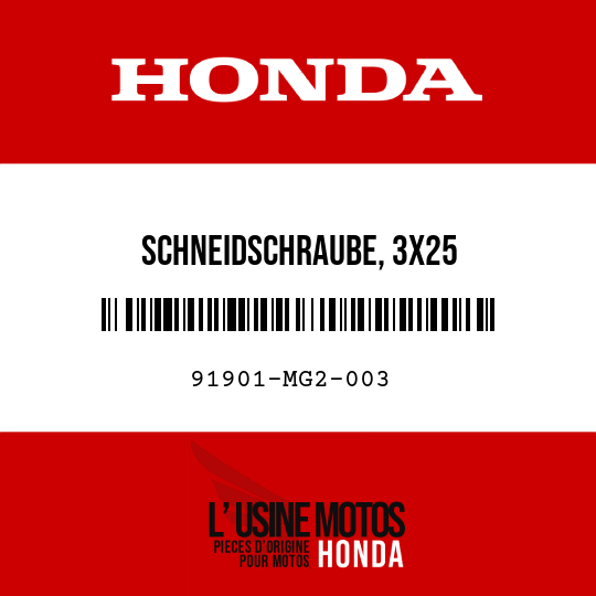 image de 91901-MG2-003 SCHNEIDSCHRAUBE, 3X25