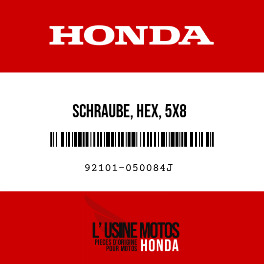 image de 92101-050084J SCHRAUBE, HEX, 5X8