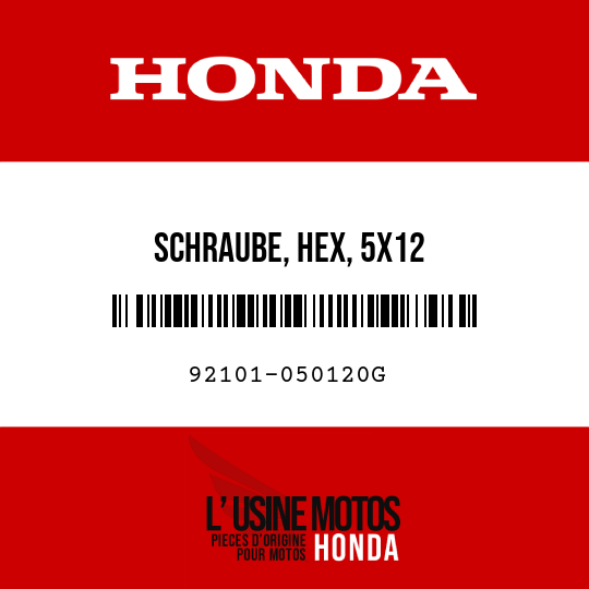 image de 92101-050120G SCHRAUBE, HEX, 5X12