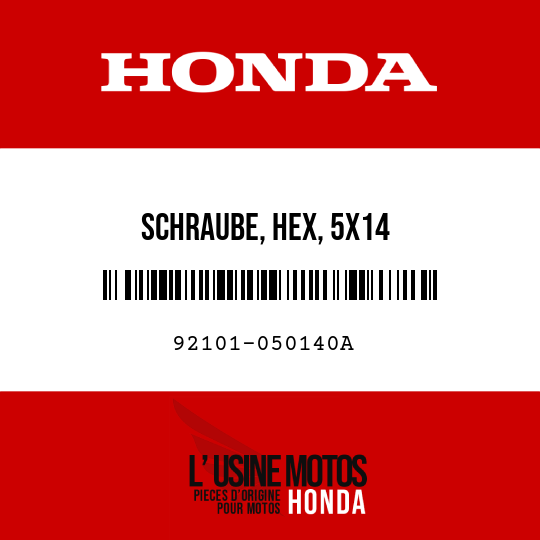 image de 92101-050140A SCHRAUBE, HEX, 5X14