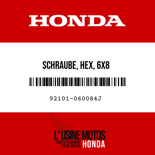 image de 92101-060084J SCHRAUBE, HEX, 6X8