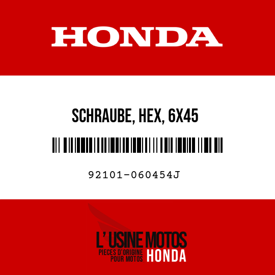 image de 92101-060454J SCHRAUBE, HEX, 6X45